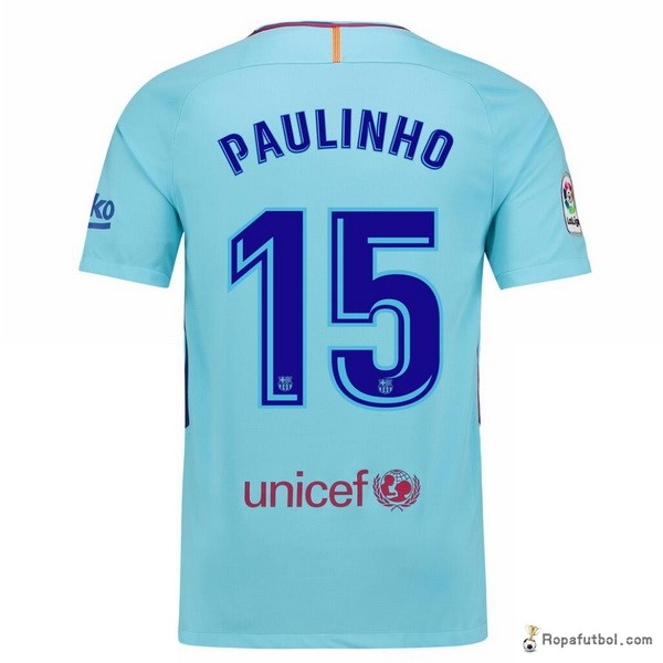 Camiseta Barcelona Replica Segunda Ropa Paulinho 2017/18